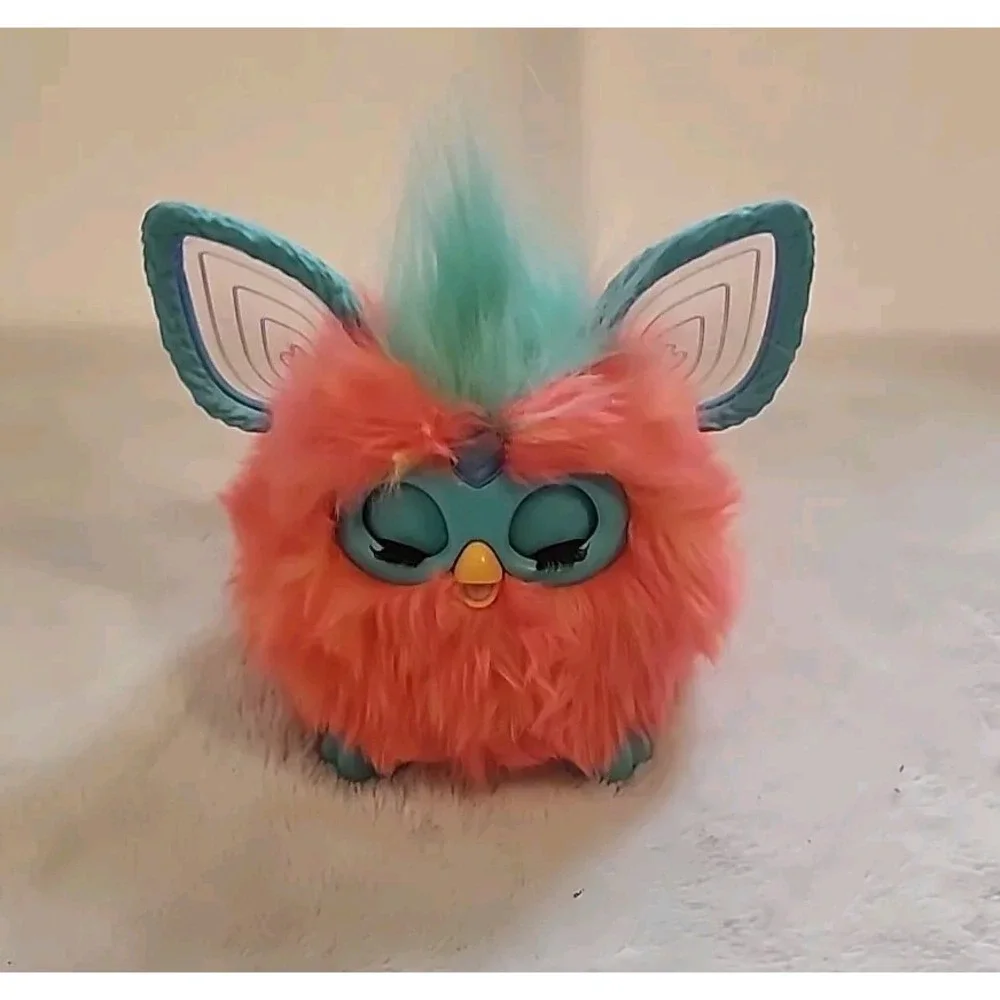 2023 Hasbro Furby Interactive Plush - Coral - Works - Moving Light Up‎ Ears Toy